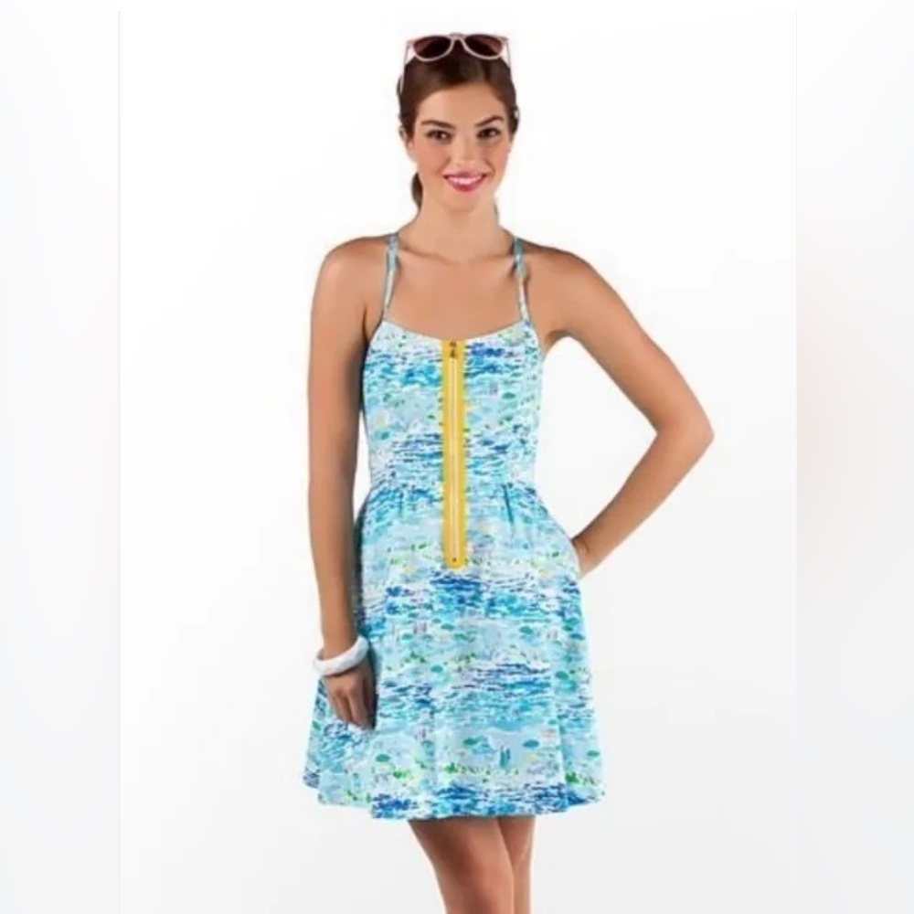 NWOT Lilly Pulitzer Alexi Dress in High Tide Toile